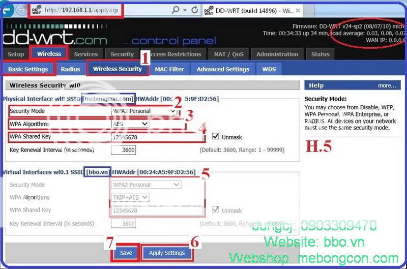 Hướng dẫn Thu và Phát Wifi (Repeater) bằng Router Wifi Buffalo up firmware mở DD-WRT - 4