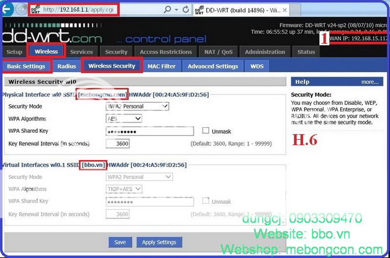 Hướng dẫn Thu và Phát Wifi (Repeater) bằng Router Wifi Buffalo up firmware mở DD-WRT - 5