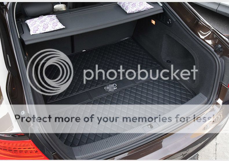 For Audi A5 08-2016 Car Trunk Boot Rear Cargo Protection Carpets Top leather Red