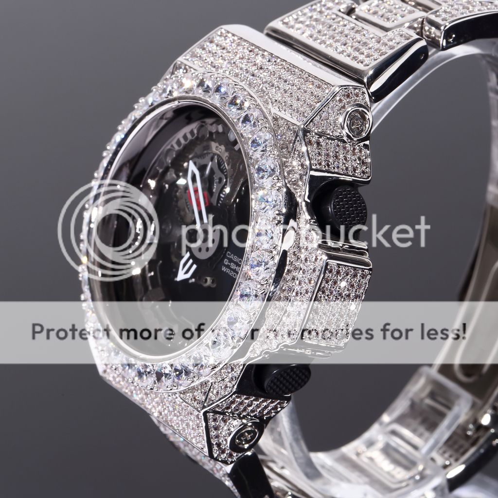 CZダイヤカスタムG-SHOCK GA300 シルバー10ct フルカスタム