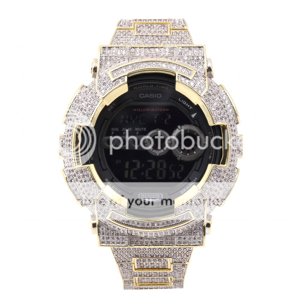 日本代拍: フルカスタム g-shock gd100 czダイヤ 【ゴールド】新品!